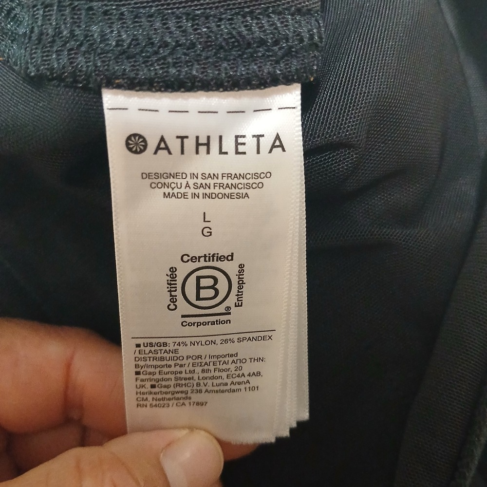 Athleta Brooklyn Wide Leg Pants Black High Waisted Travel Commute Large - Picture 7 of 10